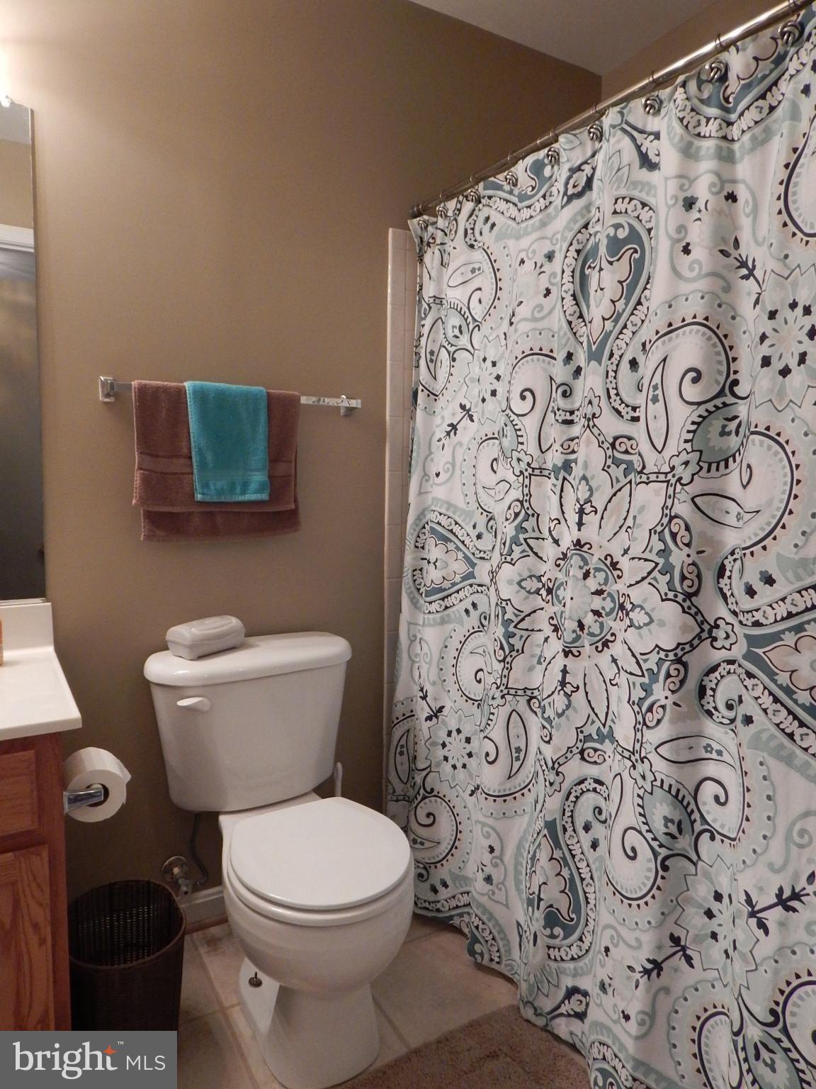 360 Snyder Lane Culpeper, VA 22701 - Photo 14 of 19 a white toilet sitting next to a shower curtain