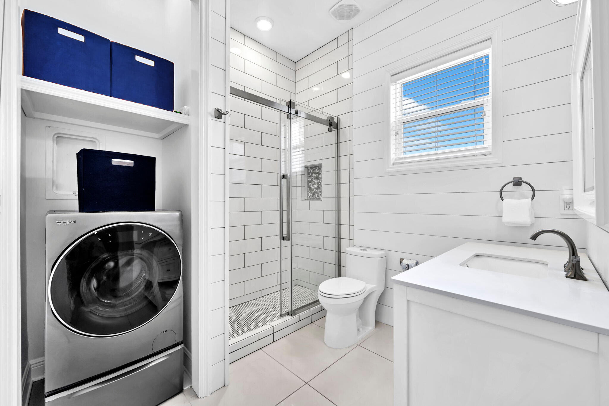613 Eastern Lake Road, Unit 3 Santa Rosa Beach, FL 32459 - Photo 22 of 38 a bathroom with a sink toilet and shower