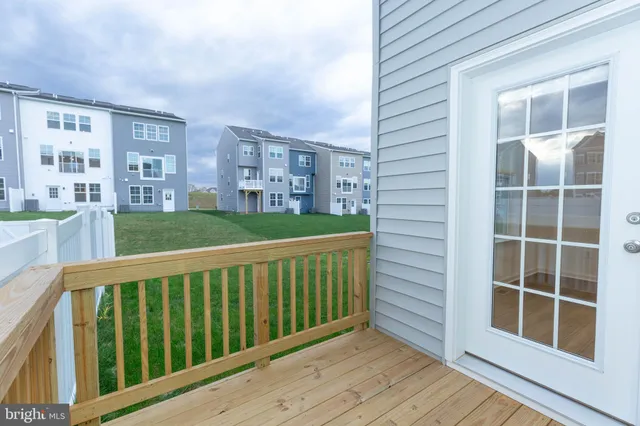 a view of a wooden deck