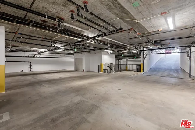 a view of a balcony and city view