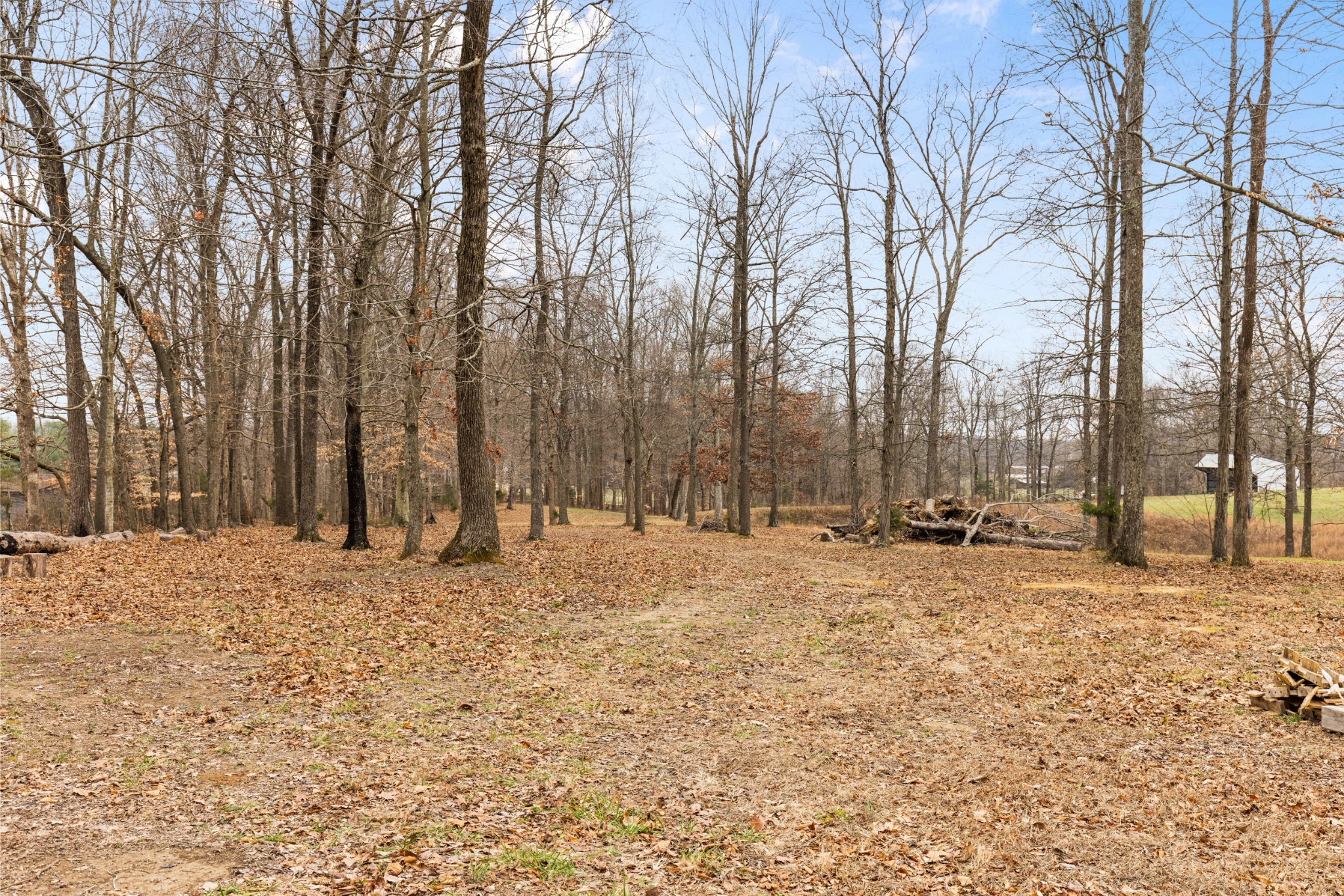 a wooden fence with trees in the background