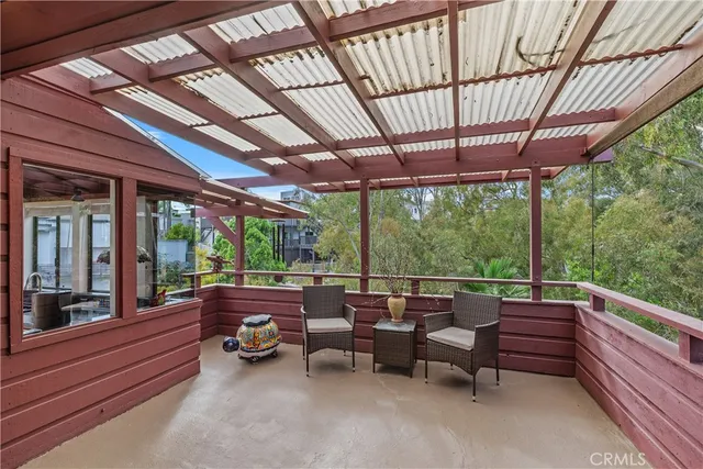 a outdoor space with chairs