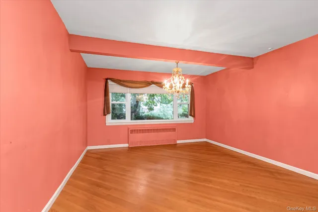 an empty room with a window