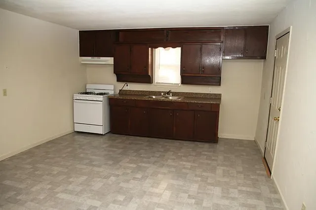 a view of a kitchen with a stove