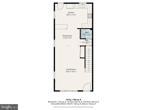 a picture of a bench in front of door