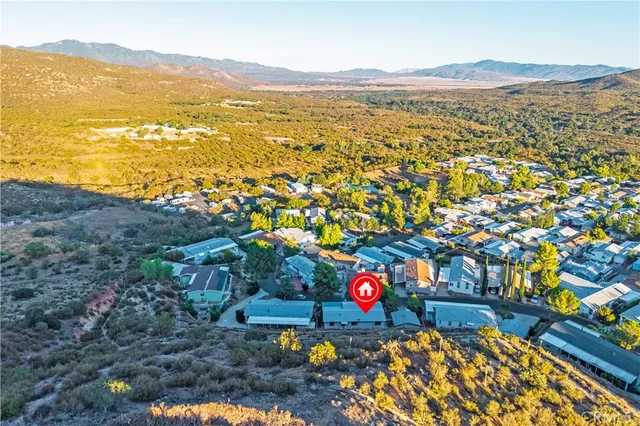 a view of an outdoor space and a mountain view