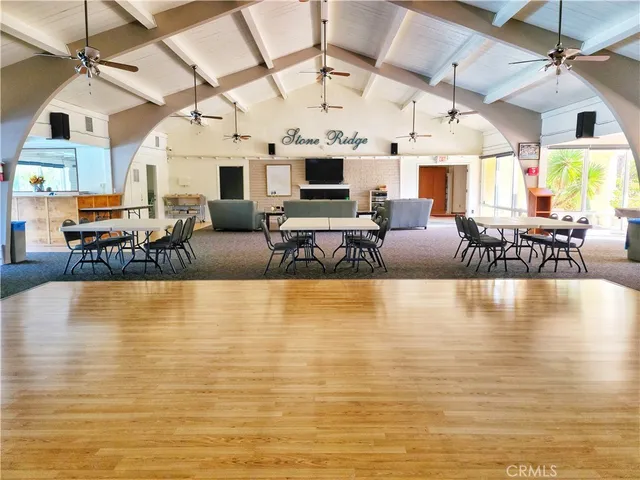 a view of a terrace with a bench