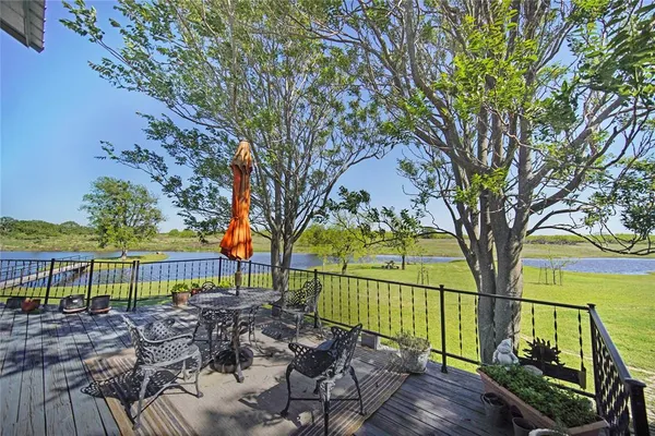 a view of outdoor space with seating area