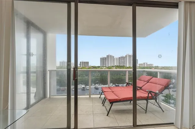 a outdoor view with a sitting space