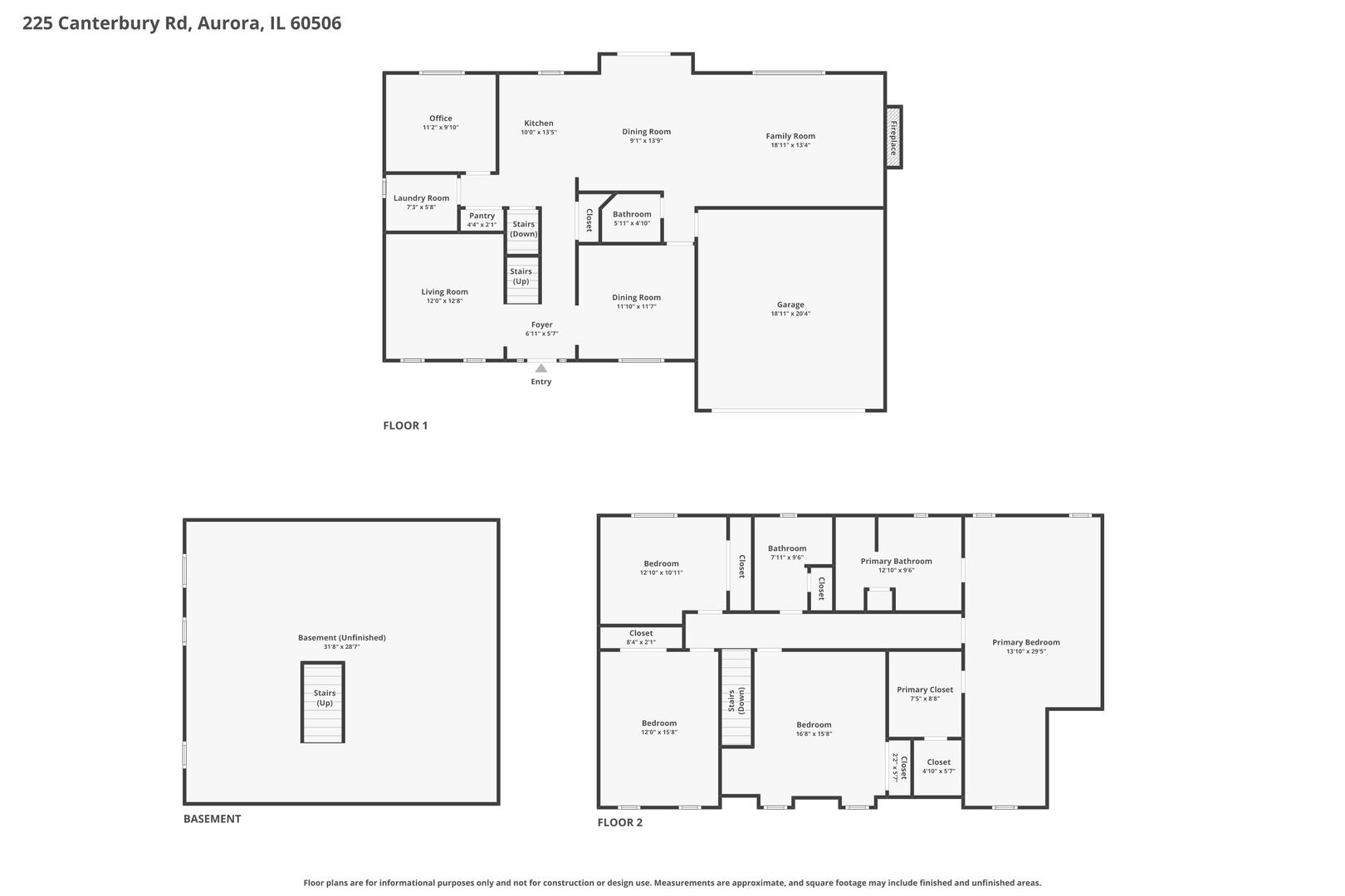 225 North Canterbury Road Aurora, IL 60506 - Photo 40 of 42 a picture of a room with a white wall and white wall