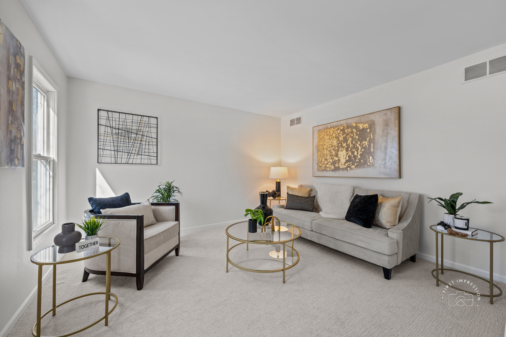 225 North Canterbury Road Aurora, IL 60506 - Photo 7 of 42 a living room with furniture and a potted plant on table
