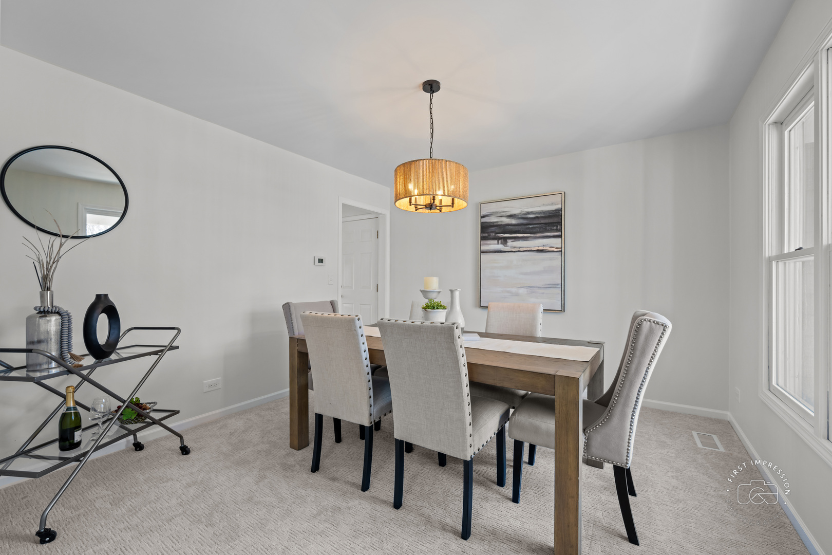 225 North Canterbury Road Aurora, IL 60506 - Photo 9 of 42 a view of a dining room with furniture window and wooden floor