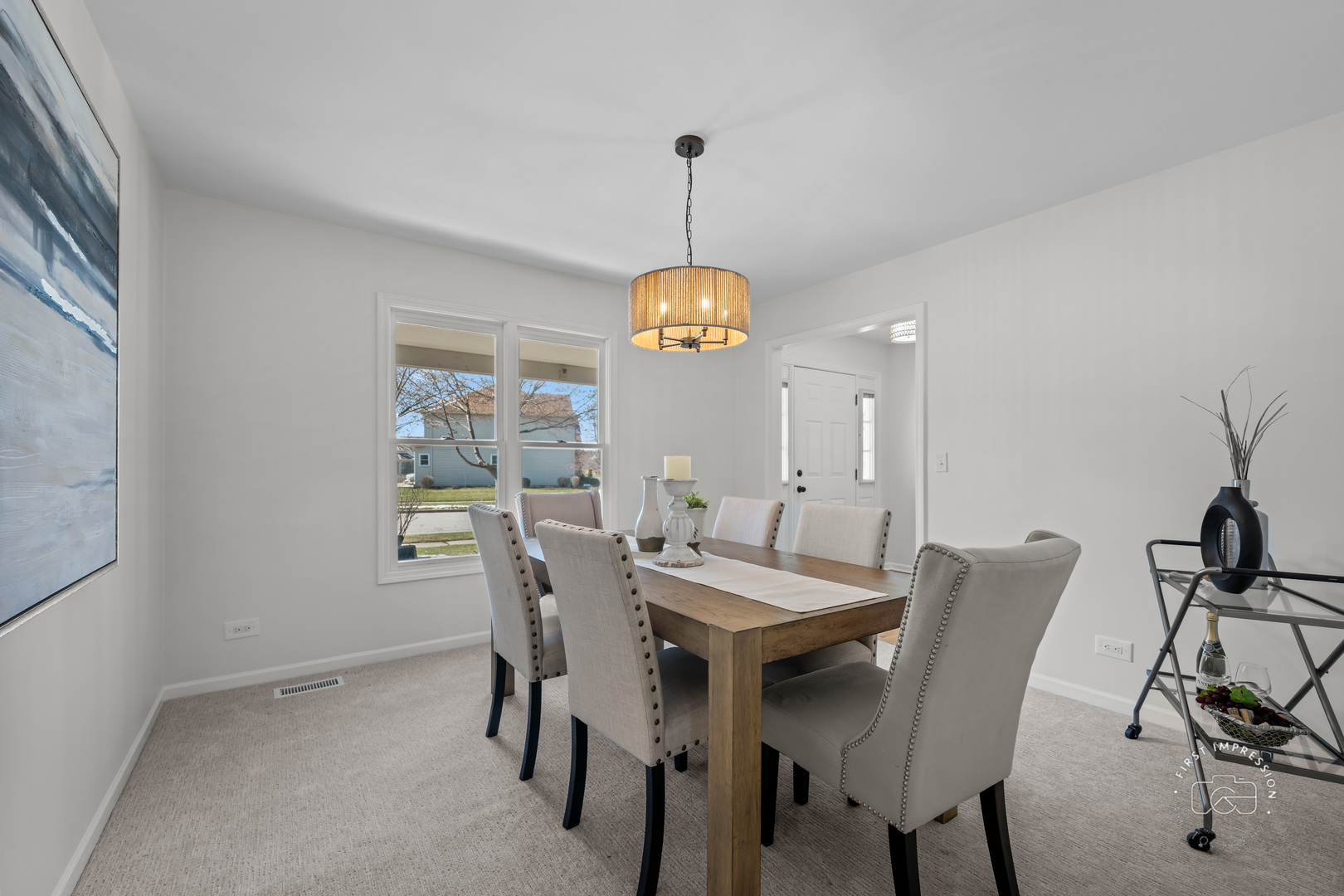 225 North Canterbury Road Aurora, IL 60506 - Photo 10 of 42 a dining room with furniture window and wooden floor
