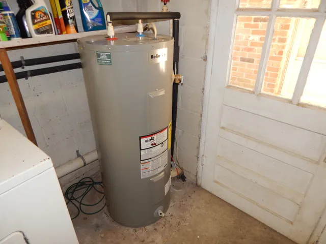 a view of water heater room