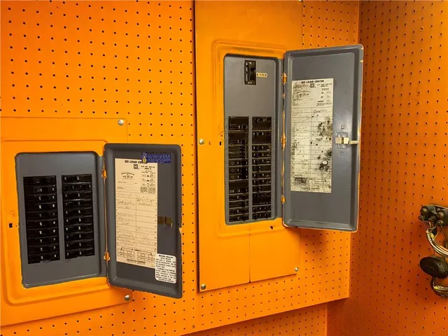 a view of swimming pool with seating space