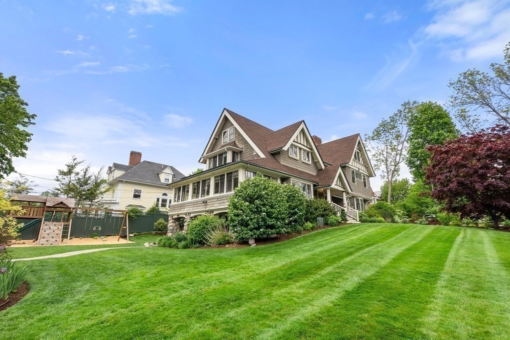 19 Burnham Road Newton, MA 02465 - Photo 27 of 30 a front view of a house with a yard