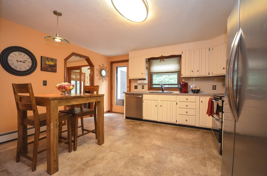 66 Dodge Hill Road Sutton, MA 01590 - Photo 9 of 29 a kitchen with a table chairs sink and cabinets