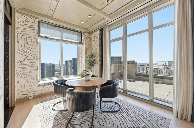 a living room filled with furniture