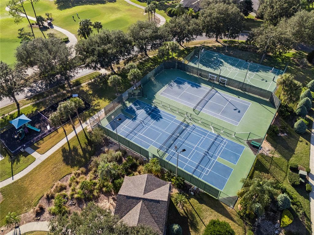 3823 Beacon Ridge Way Clermont, FL 34711 - Photo 48 of 57 an aerial view of a house with a garden