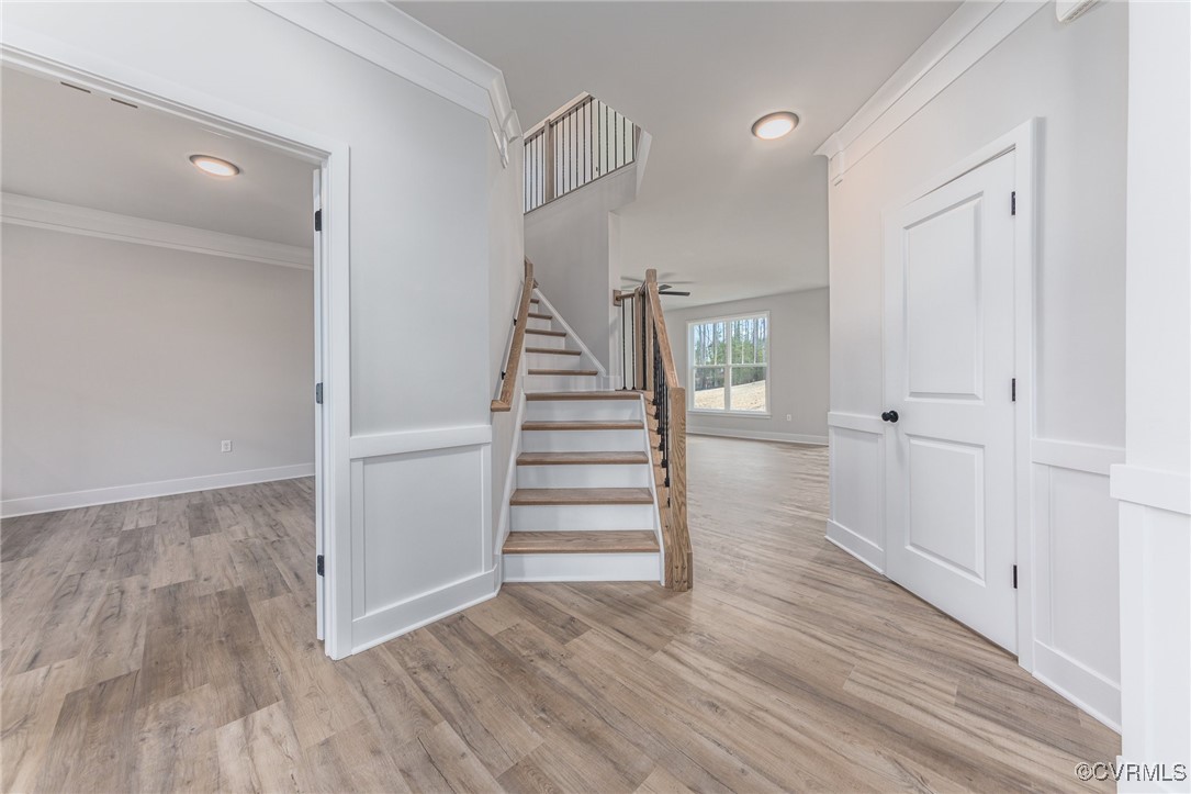 4801 Partlow Road Partlow, VA 22534 - Photo 4 of 30 Stairs featuring light hardwood / wood-style floor