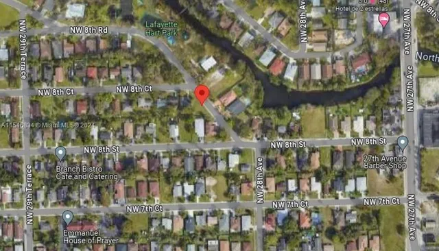 a view of an outdoor space and swimming pool