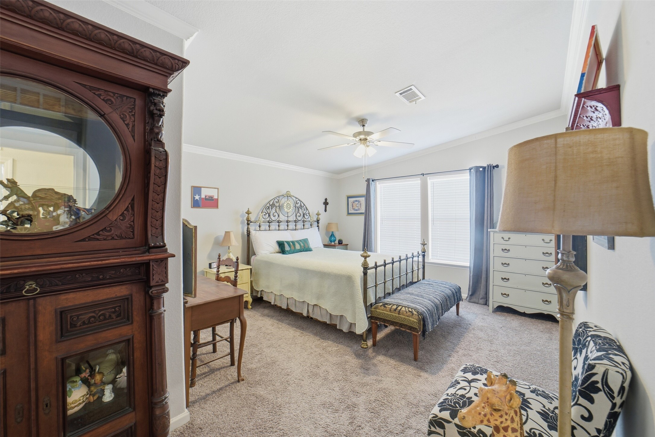 4007 Nancy Lane, Unit C546B Rosharon, TX 77583 - Photo 38 of 50 a bedroom with furniture and a fireplace