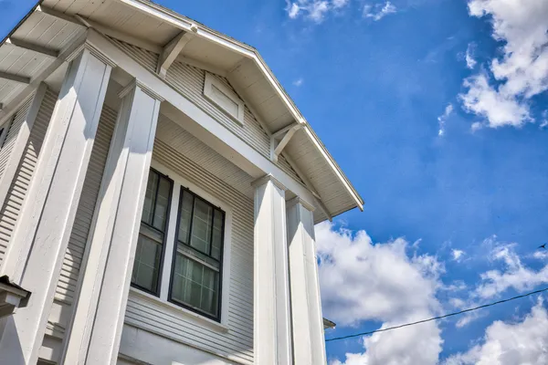 a view of a house with a door