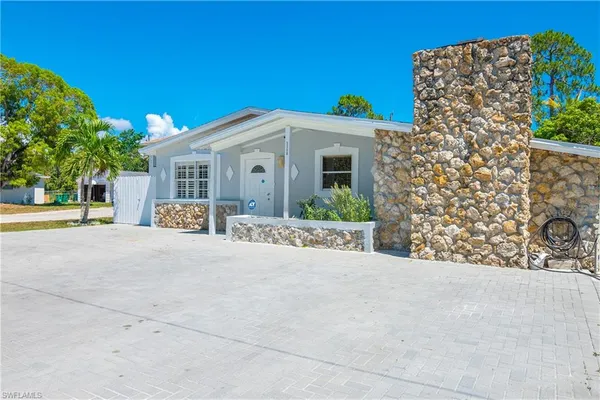 a view of a house with a outdoor space