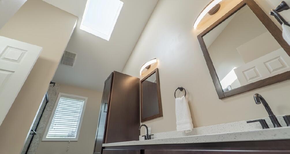 9166 Maple Court St. John, IN 46373 - Photo 17 of 40 a view of staircase with wooden floor and a mirror
