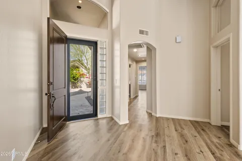 wooden floor with a window