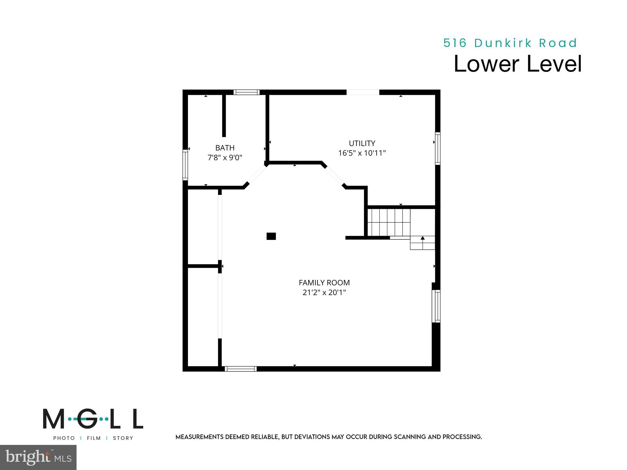 516 Dunkirk Road Baltimore, MD 21212 - Photo 54 of 55 Floor Plan