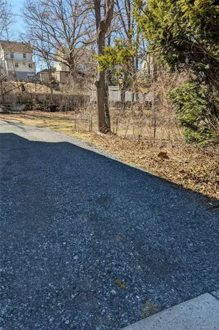 a view of a street with houses