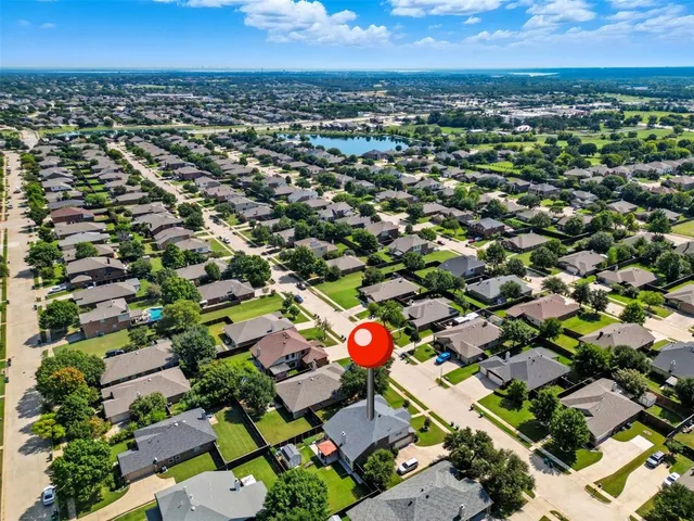 an aerial view of multiple house