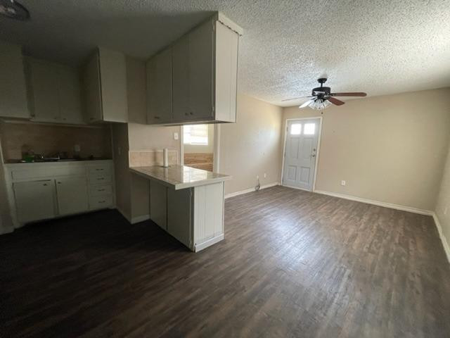 4119 32nd Street, Unit REAR Lubbock, TX 79410 - Photo 4 of 9 wooden floor in an empty room with a kitchen