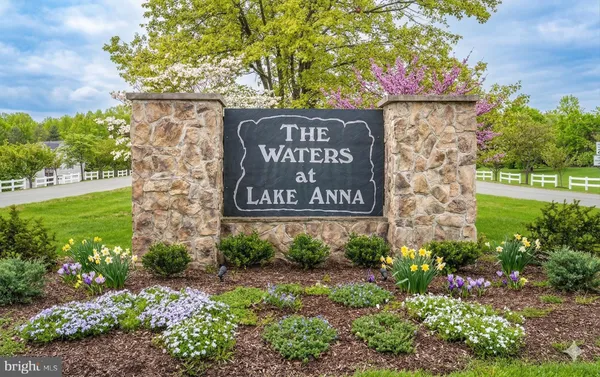 an aerial view of a red sign board