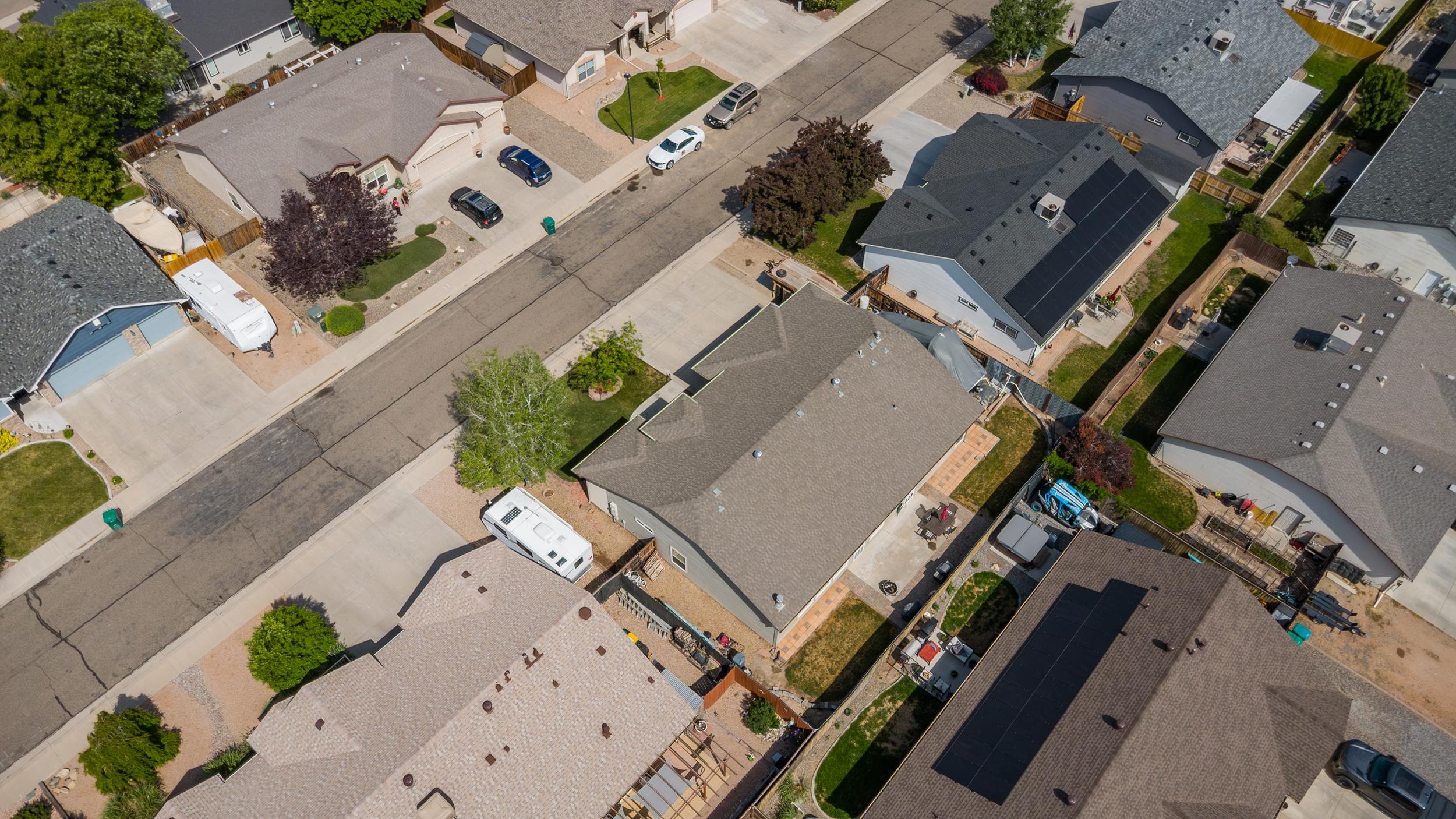 544 Hemlock Drive Fruita, CO 81521 - Photo 31 of 36 an aerial view of a house with a yard