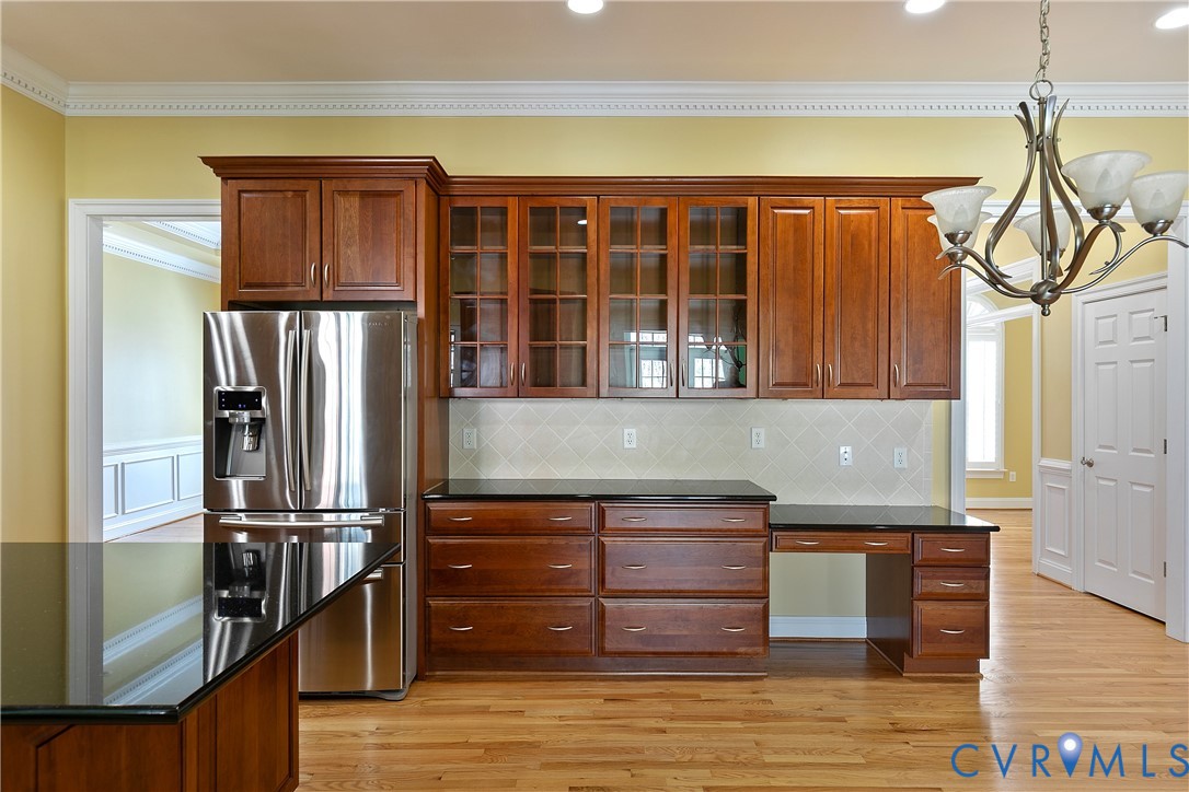 630 Cross Ridge Lane Manakin-Sabot, VA 23103 - Photo 14 of 48 a kitchen with stainless steel appliances granite countertop a refrigerator and a stove top oven
