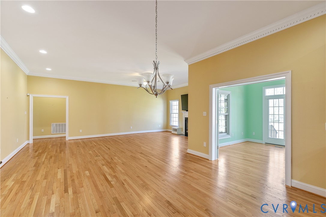 630 Cross Ridge Lane Manakin-Sabot, VA 23103 - Photo 17 of 48 a view of livingroom and kitchen with wooden floor