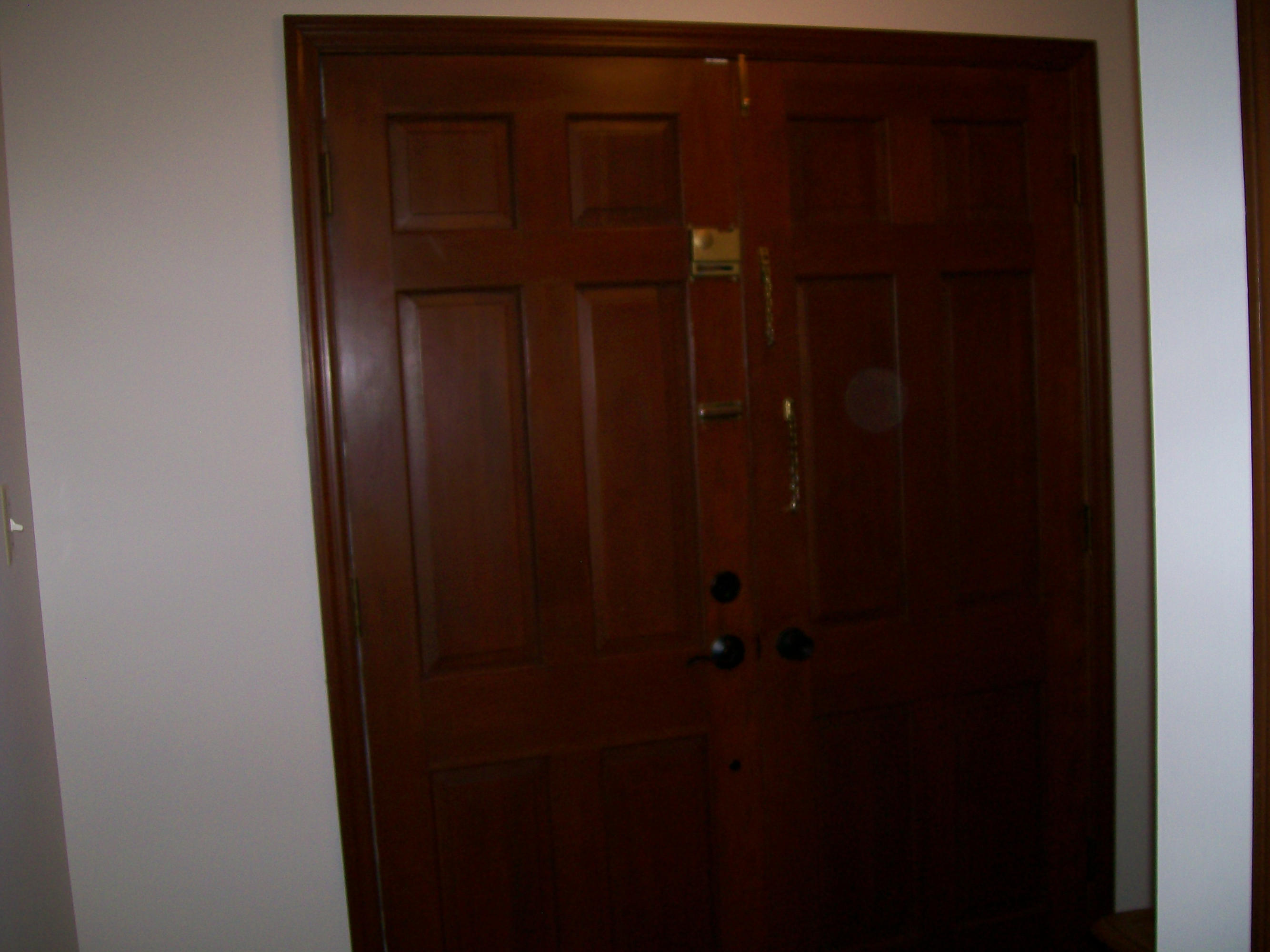6 panel solid wood doors throughout