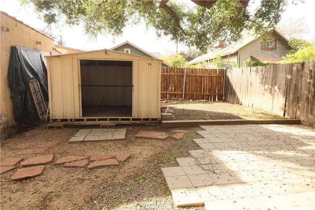 a backyard of a house