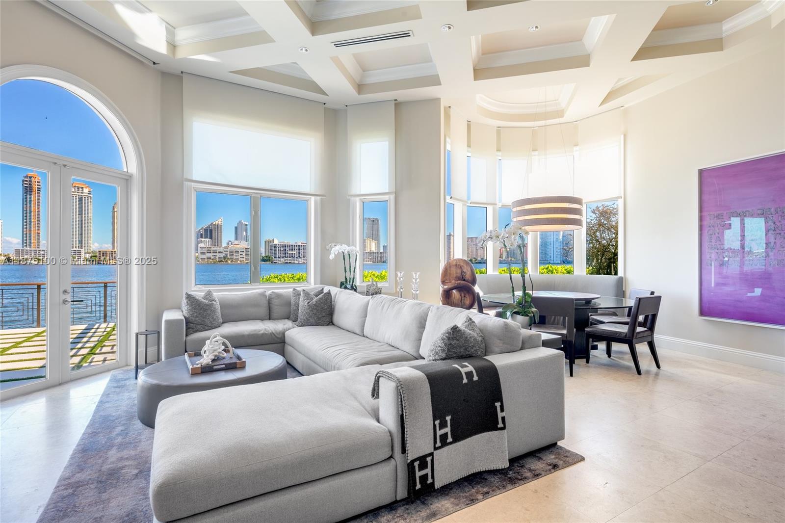 4042 Island Estates Drive Aventura, FL 33160 - Photo 12 of 46 a living room with furniture and a large window