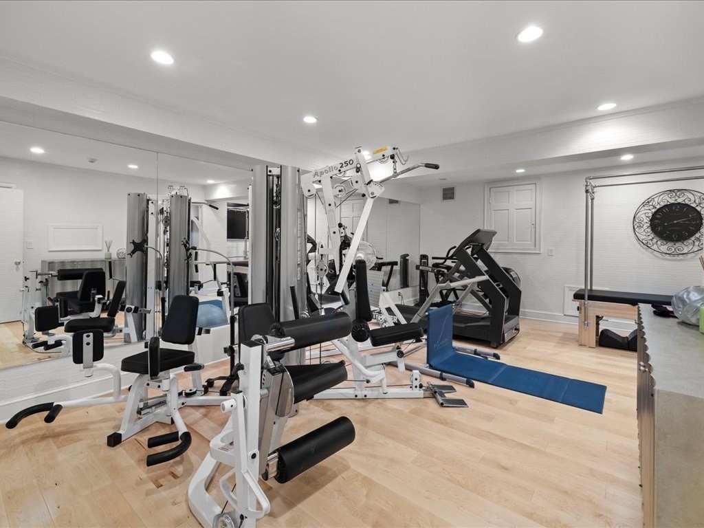 142 Crafts Road Brookline, MA 02467 - Photo 32 of 42 a view of a room with gym equipment