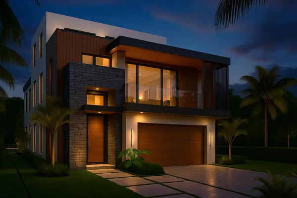 a view of a house with a yard