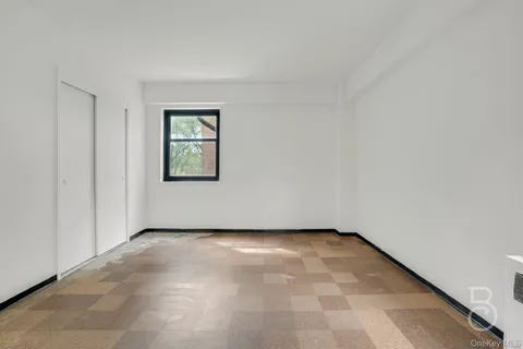 an empty room with a window