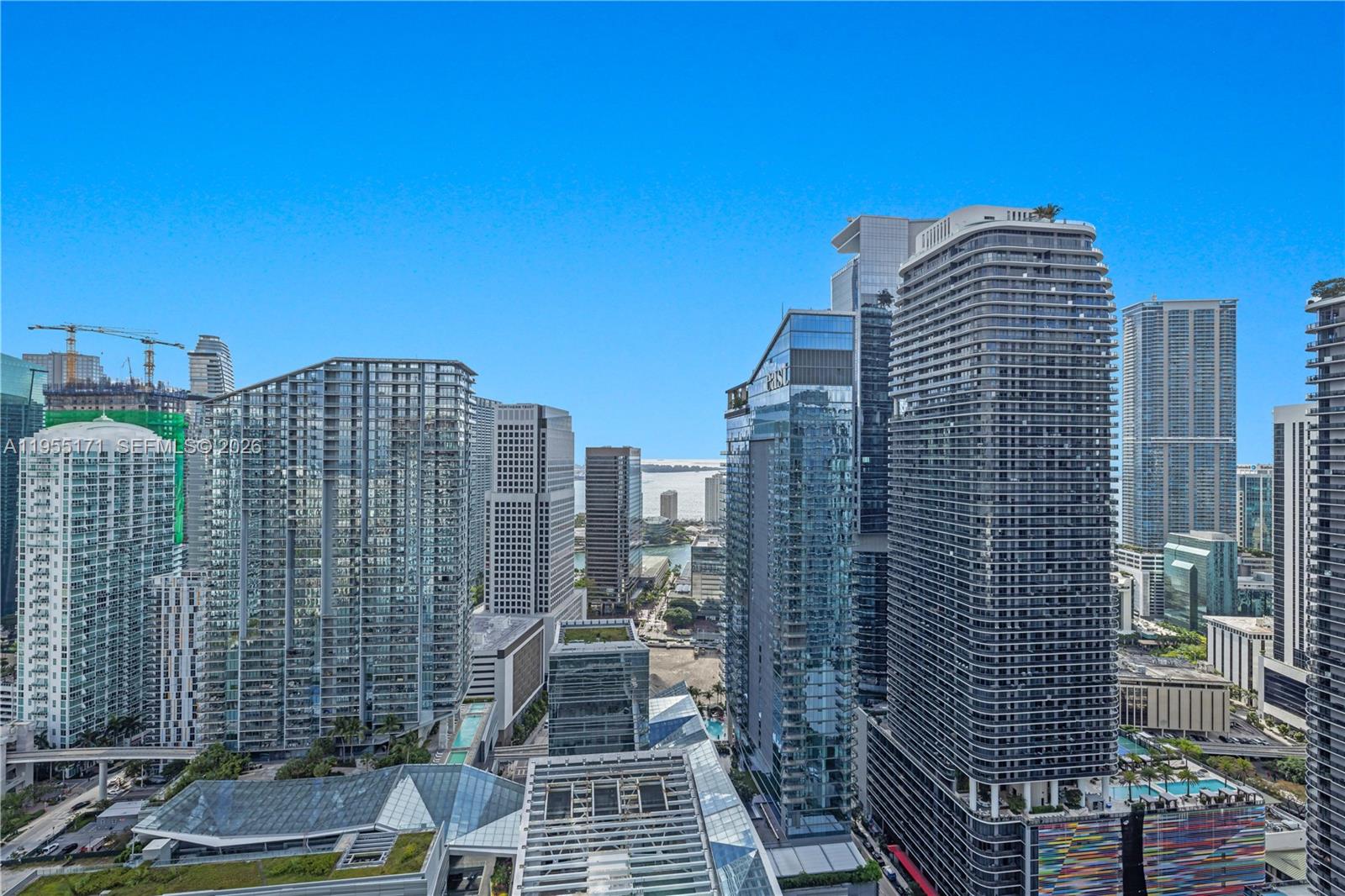 88 Southwest 7th Street, Unit 3711 Miami, FL 33130 - Photo 12 of 47 a view of a city with tall buildings