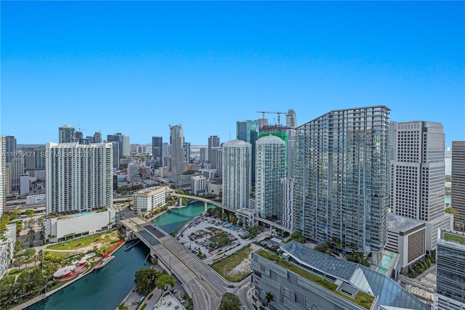 88 Southwest 7th Street, Unit 3711 Miami, FL 33130 - Photo 14 of 47 a view of a city with tall buildings
