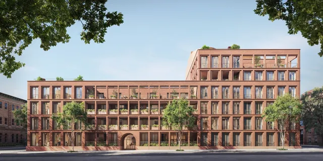 a view of a city with tall buildings