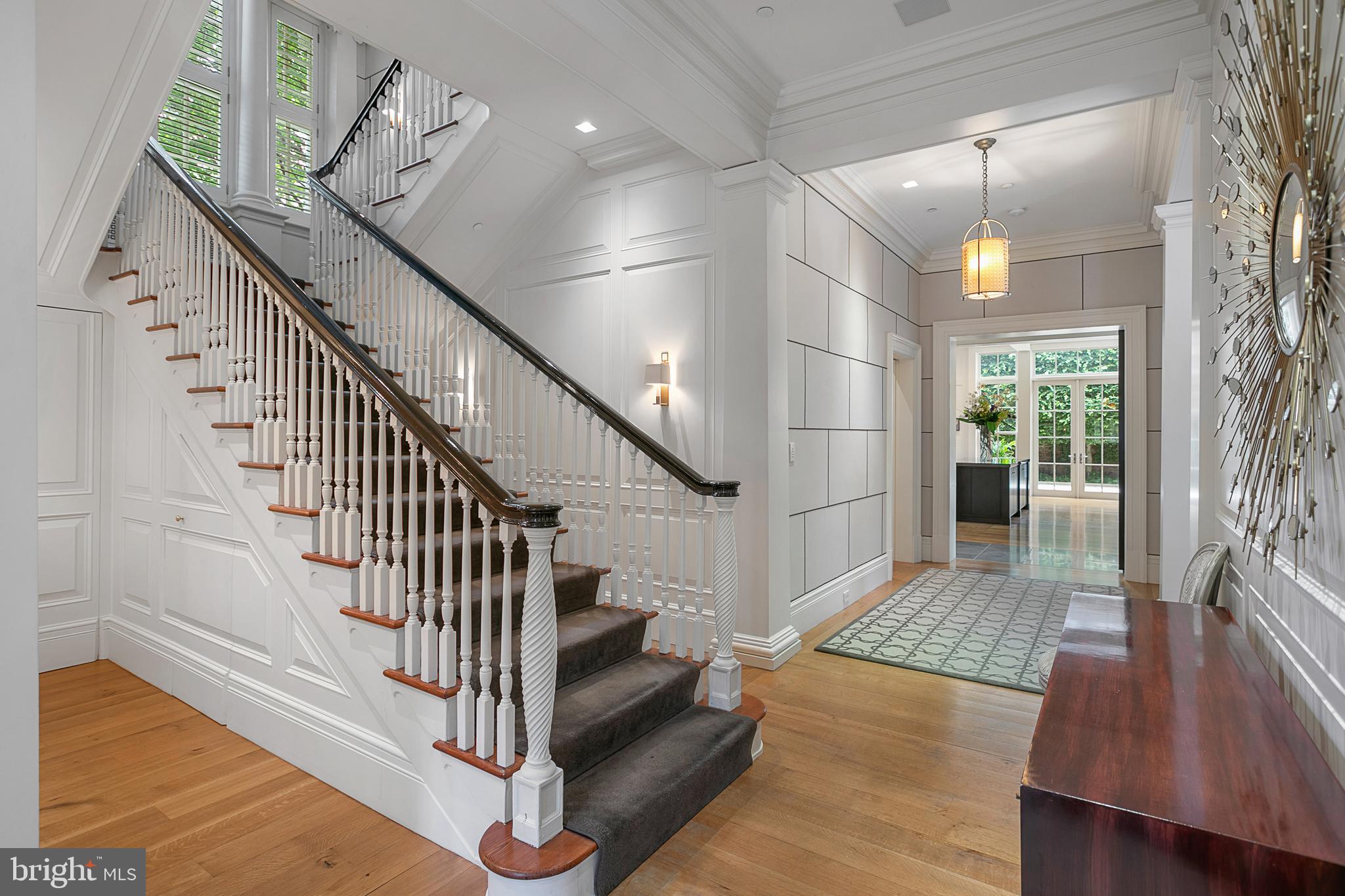 2727 Q Street Northwest Washington, DC 20007 - Photo 4 of 46 Entry Foyer with Original Staircase