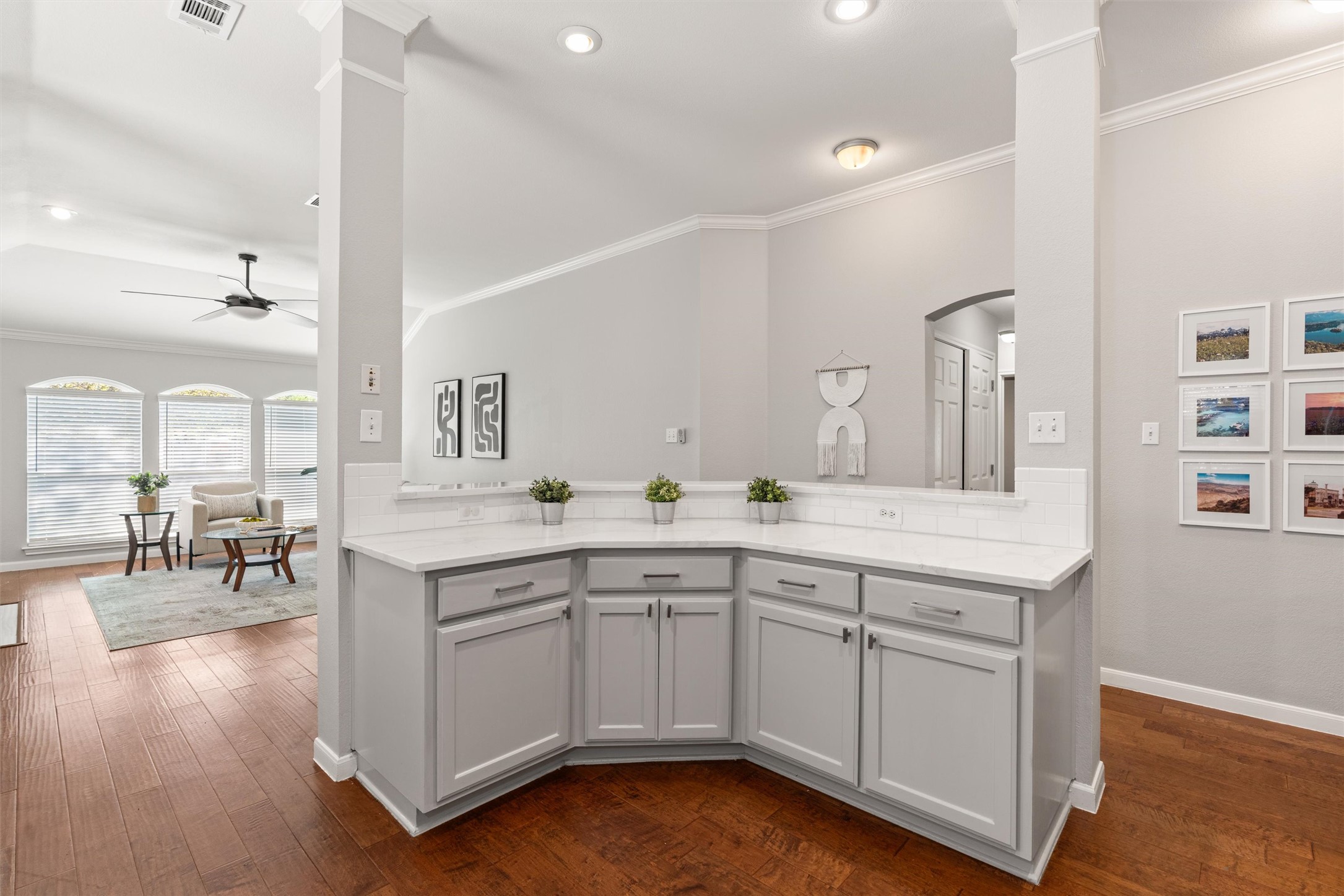 129 Summers Green Georgetown, TX 78633 - Photo 12 of 30 a spacious bathroom with a granite countertop sink and a mirror