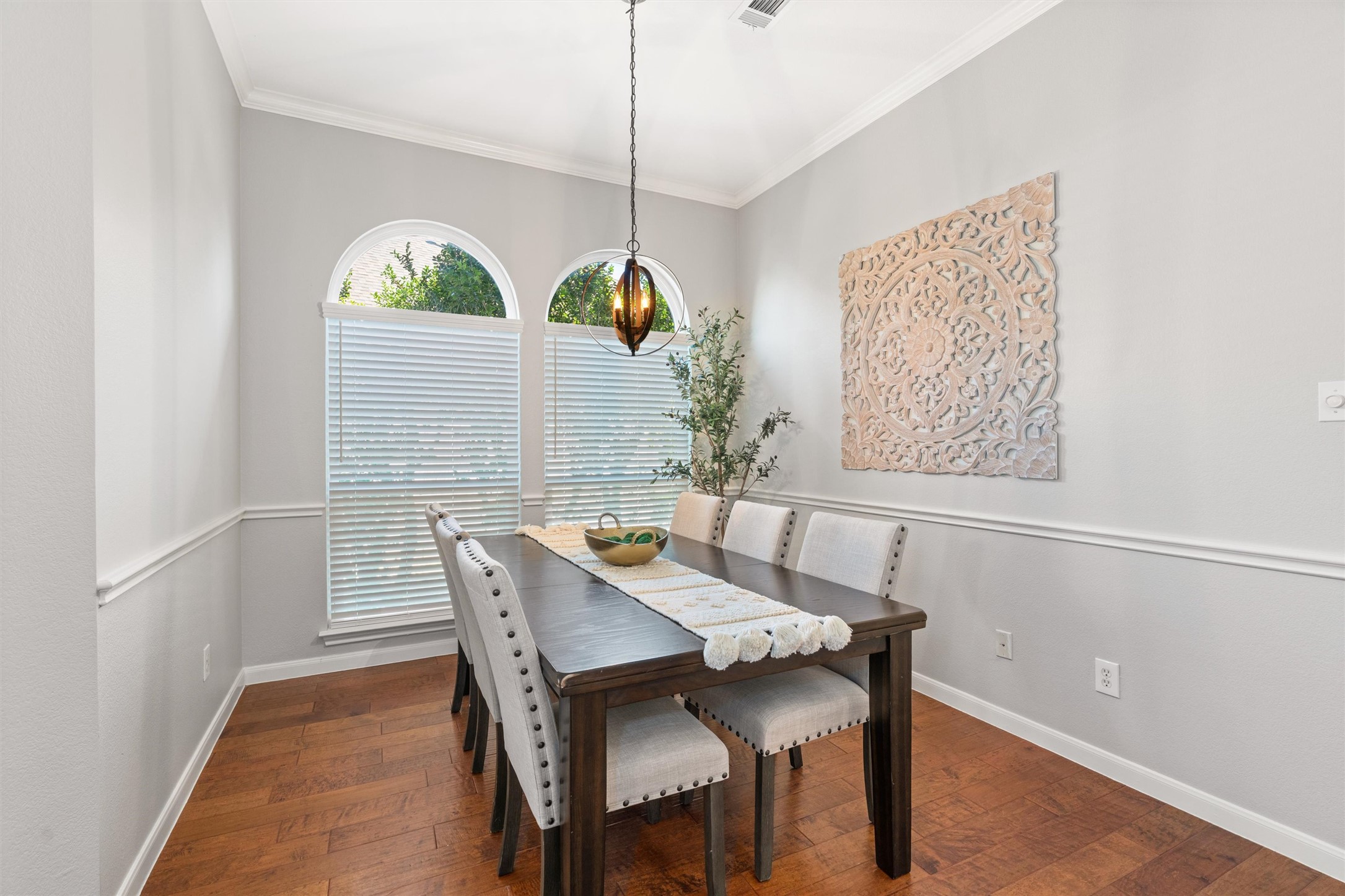 129 Summers Green Georgetown, TX 78633 - Photo 7 of 30 a view of a dining room with furniture window and wooden floor